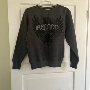Advance Apparels Gray Ireland Graphic Sweatshirt